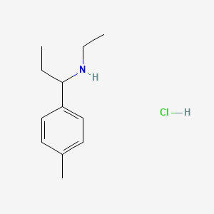 molecular formula C12H20ClN B1463083 Ethyl[1-(4-methylphenyl)propyl]amine hydrochloride CAS No. 1211163-28-8
