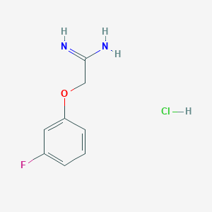 molecular formula C8H9FN2O B1463086 2-(3-Fluorophenoxy)ethanimidamide hydrochloride CAS No. 284029-63-6