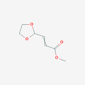 molecular formula C7H10O4 B14630866 Methyl 3-(1,3-dioxolan-2-yl)prop-2-enoate CAS No. 57314-38-2