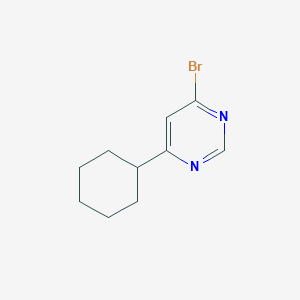 molecular formula C10H13BrN2 B1463087 4-溴-6-环己基嘧啶 CAS No. 1086382-19-5