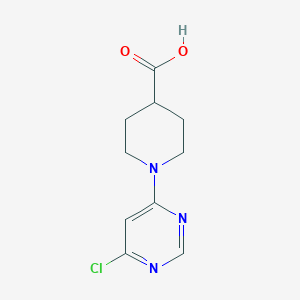 molecular formula C10H12ClN3O2 B1463088 1-(6-氯嘧啶-4-基)哌啶-4-甲酸 CAS No. 939986-75-1