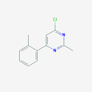 molecular formula C12H11ClN2 B1463090 4-氯-2-甲基-6-(邻甲苯基)嘧啶 CAS No. 1159820-74-2