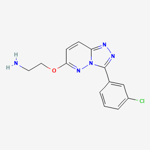 molecular formula C13H12ClN5O B1463092 (2-{[3-(3-Chlorophenyl)[1,2,4]triazolo[4,3-b]pyridazin-6-yl]oxy}ethyl)amine CAS No. 1204296-29-6
