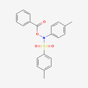 molecular formula C21H19NO4S B14630950 N-(Benzoyloxy)-4-methyl-N-(4-methylphenyl)benzene-1-sulfonamide CAS No. 53691-05-7