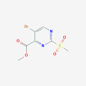 molecular formula C7H7BrN2O4S B1463096 Methyl 5-bromo-2-(methylsulfonyl)-4-pyrimidinecarboxylate CAS No. 1060795-14-3
