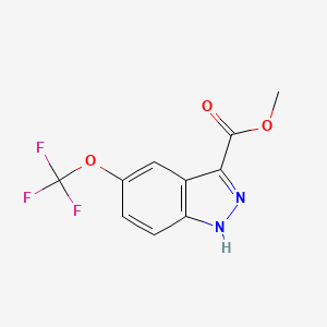 molecular formula C10H7F3N2O3 B1463098 methyl 5-(trifluoromethoxy)-1H-indazole-3-carboxylate CAS No. 932041-12-8