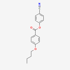molecular formula C18H17NO3 B14630993 Benzoic acid, 4-butoxy-, 4-cyanophenyl ester CAS No. 54887-92-2