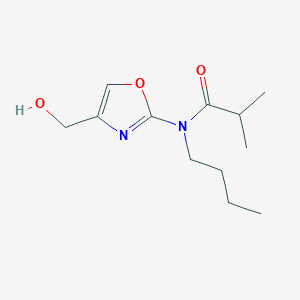 molecular formula C12H20N2O3 B14631004 N-Butyl-N-[4-(hydroxymethyl)-1,3-oxazol-2-YL]-2-methylpropanamide CAS No. 57068-69-6