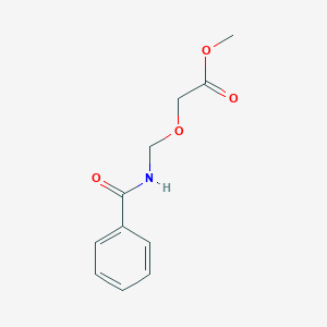 molecular formula C11H13NO4 B14631010 Methyl (benzamidomethoxy)acetate CAS No. 56538-58-0