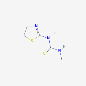 molecular formula C6H11N3S2 B14631012 Thiourea, N-(4,5-dihydro-2-thiazolyl)-N,N'-dimethyl- CAS No. 57646-95-4