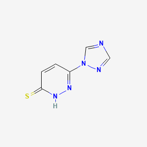 molecular formula C6H5N5S B1463102 6-(1H-1,2,4-triazol-1-yl)pyridazine-3-thiol CAS No. 1211217-91-2