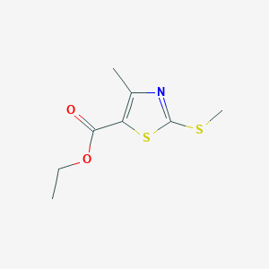 molecular formula C8H11NO2S2 B14631042 Ethyl 4-methyl-2-methylsulfanyl-1,3-thiazole-5-carboxylate 