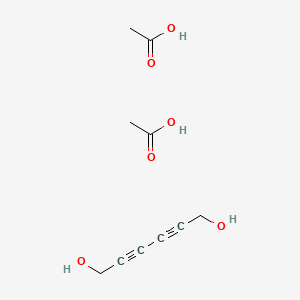 molecular formula C10H14O6 B14631053 Acetic acid;hexa-2,4-diyne-1,6-diol CAS No. 54448-18-9
