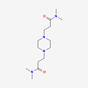 molecular formula C14H28N4O2 B14631058 3,3'-(Piperazine-1,4-diyl)bis(N,N-dimethylpropanamide) CAS No. 53151-48-7