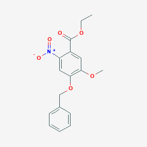 molecular formula C17H17NO6 B1463111 4-苄氧基-5-甲氧基-2-硝基苯甲酸乙酯 CAS No. 334025-82-0