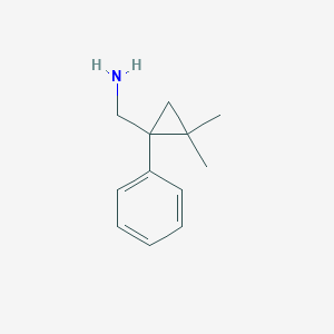 molecular formula C12H17N B1463113 1-(2,2-Dimethyl-1-phenylcyclopropyl)methanamine CAS No. 884091-19-4