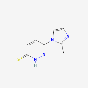 molecular formula C8H8N4S B1463114 6-(2-methyl-1H-imidazol-1-yl)pyridazine-3-thiol CAS No. 1210398-42-7