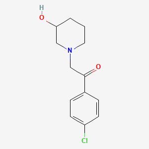molecular formula C13H16ClNO2 B1463115 1-(4-Chloro-phenyl)-2-(3-hydroxy-piperidin-1-yl)-ethanone CAS No. 1146080-72-9