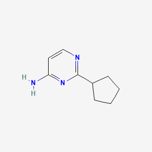 molecular formula C9H13N3 B1463116 2-环戊基嘧啶-4-胺 CAS No. 871823-79-9