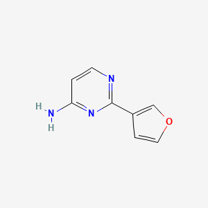 molecular formula C8H7N3O B1463117 2-(Furan-3-yl)pyrimidin-4-amine CAS No. 1159817-02-3