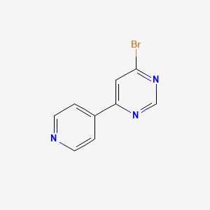 molecular formula C9H6BrN3 B1463119 4-溴-6-(吡啶-4-基)嘧啶 CAS No. 1159820-28-6