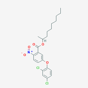 molecular formula C23H27Cl2NO5 B14631204 decan-2-yl 5-(2,4-dichlorophenoxy)-2-nitrobenzoate CAS No. 57729-09-6