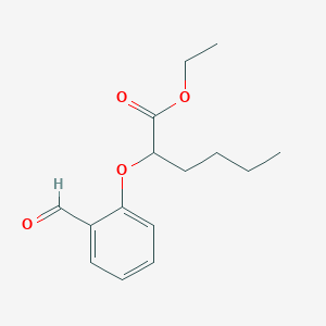 molecular formula C15H20O4 B14631223 Ethyl 2-(2-formylphenoxy)hexanoate CAS No. 56049-15-1