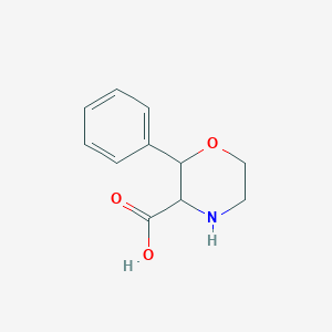molecular formula C11H13NO3 B1463125 2-Phenyl-morpholine-3-carboxylic acid CAS No. 751421-37-1