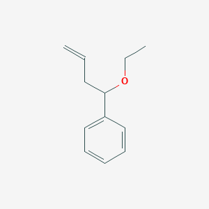 molecular formula C12H16O B14631266 Benzene, (1-ethoxy-3-butenyl)- CAS No. 54703-48-9