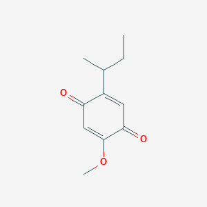 molecular formula C11H14O3 B14631361 2-(Butan-2-yl)-5-methoxycyclohexa-2,5-diene-1,4-dione CAS No. 55137-04-7