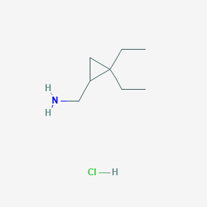 molecular formula C8H18ClN B1463137 [(2,2-Diethylcyclopropyl)methyl]amine hydrochloride CAS No. 932-02-5