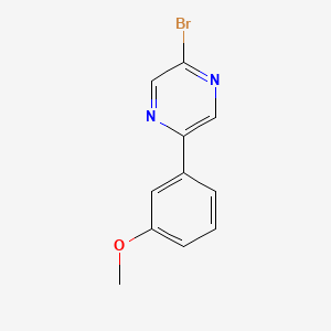 molecular formula C11H9BrN2O B1463141 2-Bromo-5-(3-methoxyphenyl)pyrazine CAS No. 1142196-01-7