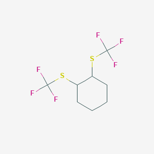 molecular formula C8H10F6S2 B14631440 Cyclohexane, 1,2-bis[(trifluoromethyl)thio]- CAS No. 53356-04-0