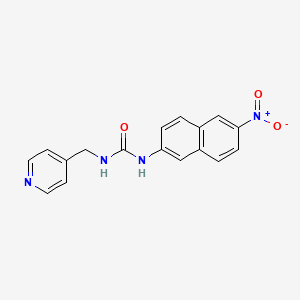 molecular formula C17H14N4O3 B14631442 N-(6-Nitronaphthalen-2-yl)-N'-[(pyridin-4-yl)methyl]urea CAS No. 56914-16-0