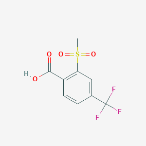 molecular formula C9H7F3O4S B146315 2-(Methylsulfonyl)-4-(trifluoromethyl)benzoic acid CAS No. 142994-06-7