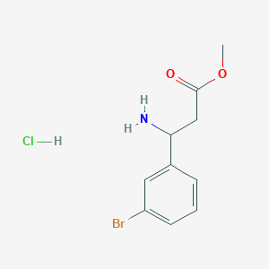 molecular formula C10H13BrClNO2 B1463150 Methyl 3-amino-3-(3-bromophenyl)propanoate hydrochloride CAS No. 1197825-07-2