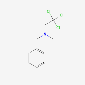 molecular formula C10H12Cl3N B14631507 Benzenemethanamine, N-methyl-N-(2,2,2-trichloroethyl)- CAS No. 57675-91-9