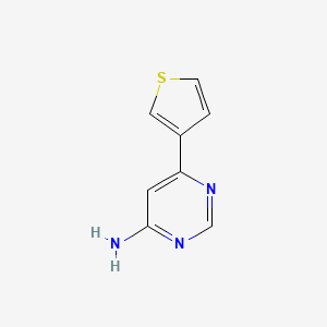molecular formula C8H7N3S B1463158 4-氨基-6-(3-噻吩基)嘧啶 CAS No. 1159818-42-4