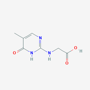 molecular formula C7H9N3O3 B14631595 N-(5-Methyl-6-oxo-1,6-dihydropyrimidin-2-yl)glycine CAS No. 55684-46-3
