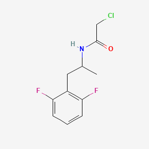 molecular formula C11H12ClF2NO B1463161 2-氯-N-[1-(2,6-二氟苯基)丙-2-基]乙酰胺 CAS No. 1179059-55-2