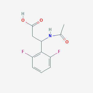 B1463162 3-(2,6-Difluorophenyl)-3-acetamidopropanoic acid CAS No. 1251923-30-4