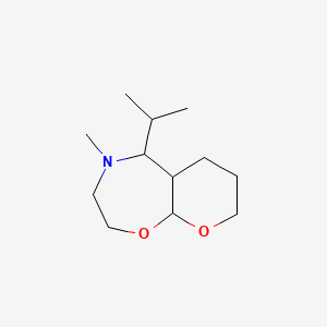 molecular formula C12H23NO2 B14631626 6H-Pyrano[3,2-f]-1,4-oxazepine, octahydro-4-methyl-5-(1-methylethyl)- CAS No. 57492-55-4
