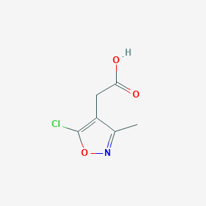 molecular formula C6H6ClNO3 B1463164 2-(5-Chloro-3-methyl-1,2-oxazol-4-yl)acetic acid CAS No. 1239758-91-8