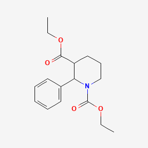 molecular formula C17H23NO4 B14631680 Diethyl 2-phenylpiperidine-1,3-dicarboxylate CAS No. 54529-39-4