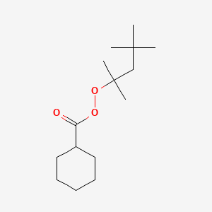 molecular formula C15H28O3 B14631714 Cyclohexanecarboperoxoic acid, 1,1,3,3-tetramethylbutyl ester CAS No. 55446-21-4