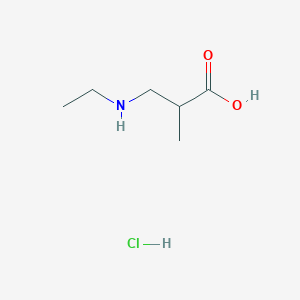 molecular formula C6H14ClNO2 B1463172 3-(Ethylamino)-2-methylpropanoic acid hydrochloride CAS No. 1240529-23-0