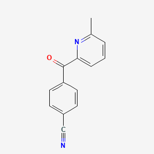 molecular formula C14H10N2O B1463173 2-(4-氰基苯甲酰)-6-甲基吡啶 CAS No. 1187165-98-5