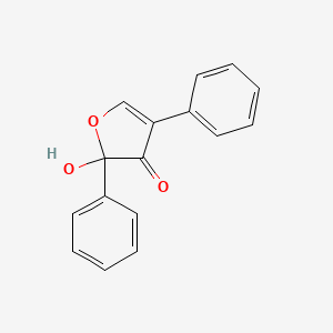 molecular formula C16H12O3 B14631733 3(2H)-Furanone, 2-hydroxy-2,4-diphenyl- CAS No. 54585-24-9