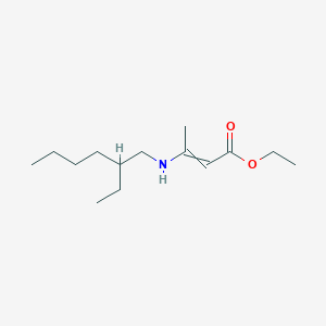 molecular formula C14H27NO2 B14631739 Ethyl 3-[(2-ethylhexyl)amino]but-2-enoate CAS No. 57791-68-1