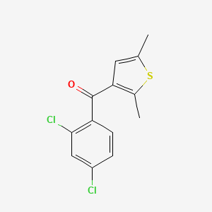 molecular formula C13H10Cl2OS B14631740 (2,4-Dichlorophenyl)(2,5-dimethylthiophen-3-yl)methanone CAS No. 57248-27-8